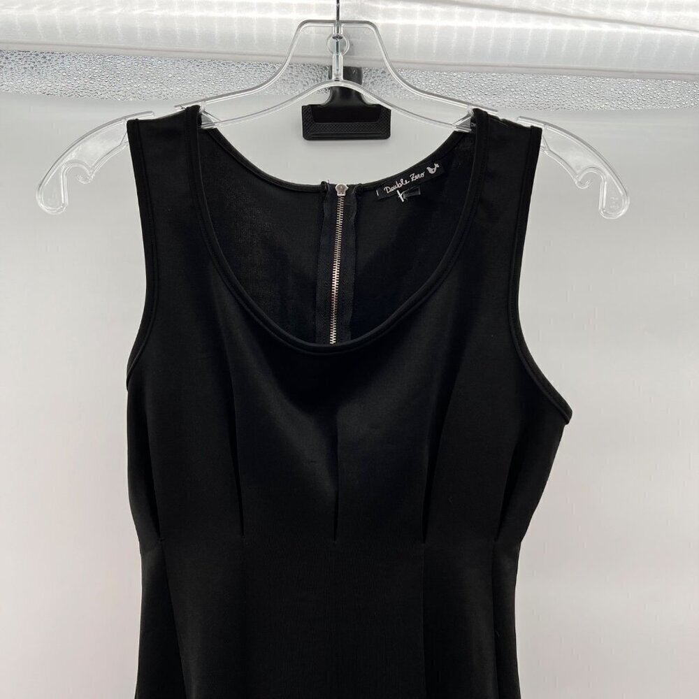 Double Zero Women's Sleeveless A-Line Dress Black Size Small Above Knee Zip - Picture 5 of 9